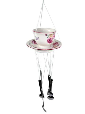 Victorian Rose Tea Set Wind Chime